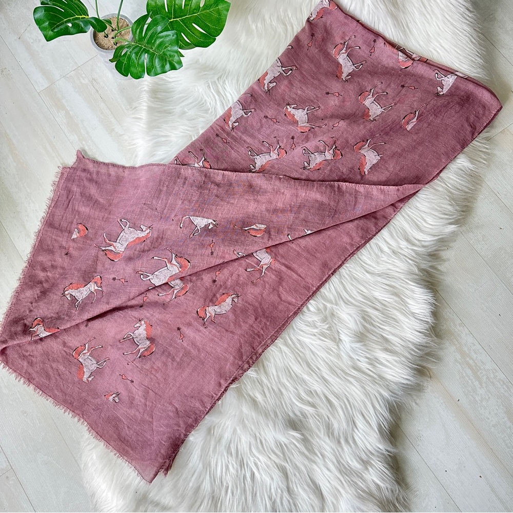 Oversized Dusty Rose Pale Unicorn Scarf Coverup